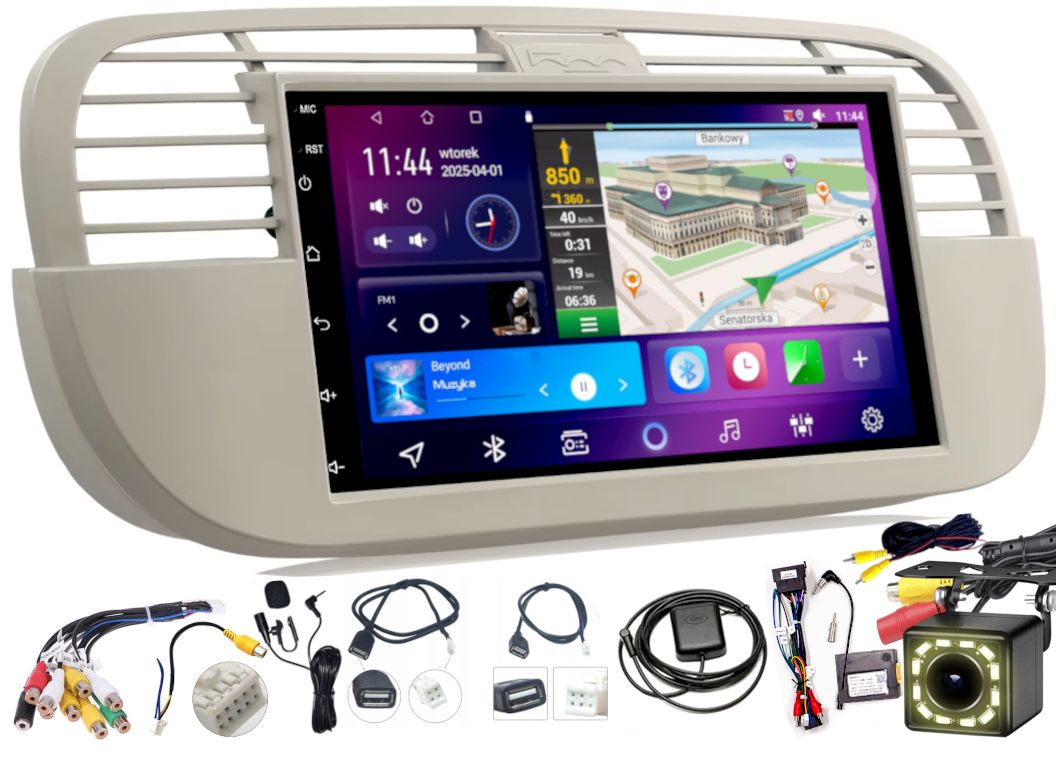 Autorádio Fiat 500 2007-2015 Carplay Wifi Usb Android-auto 4GB 64GB