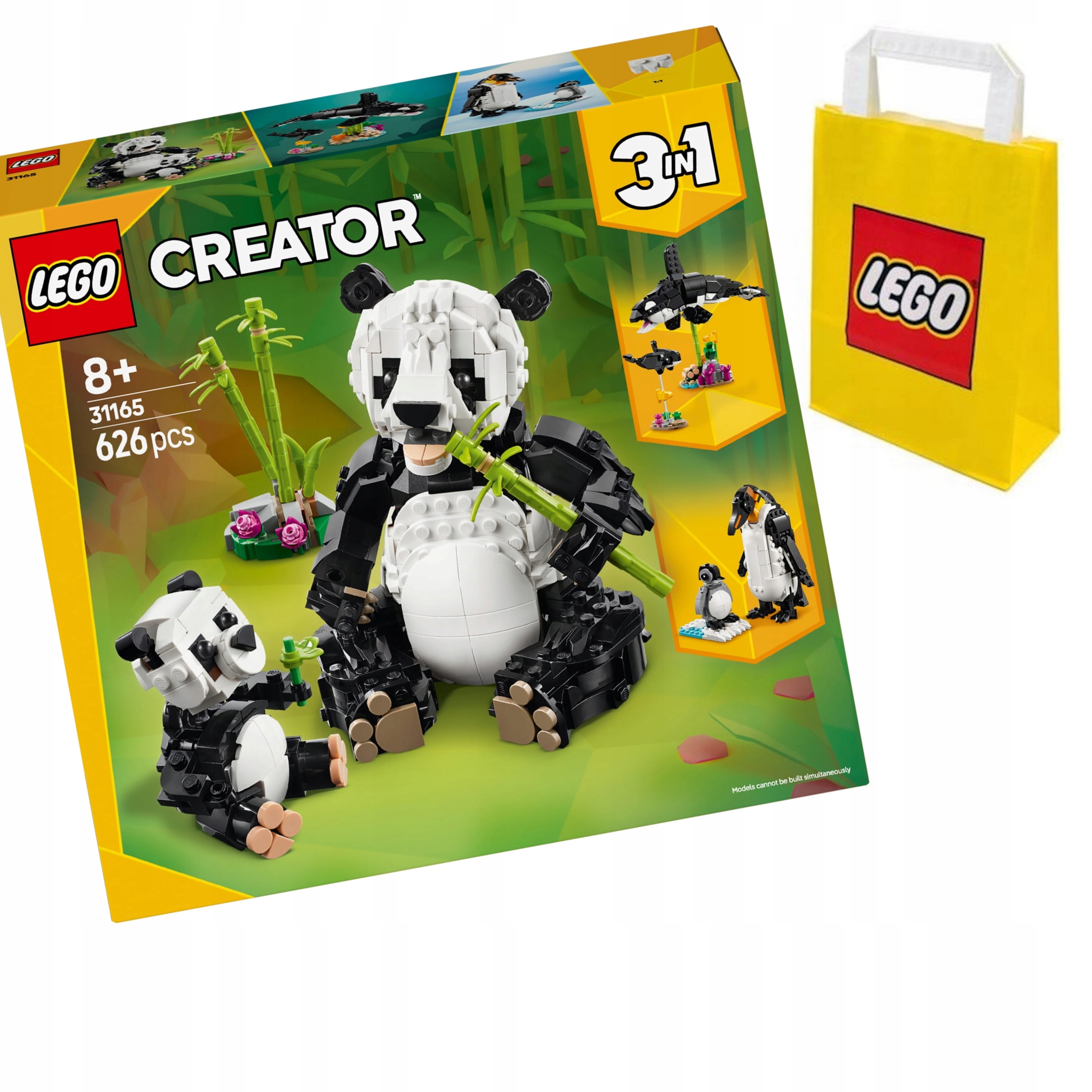 Lego Creator 3v1 Divoká zvířata rodina pand dárek katalog 2026 Taška