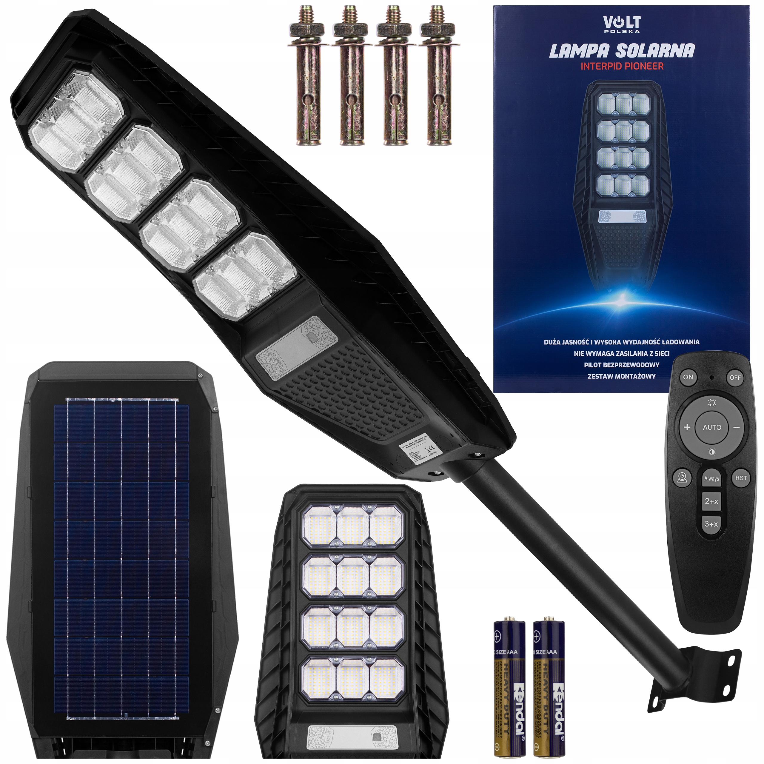 

Lampa Solarna Uliczna Led 240W Czujnik Ruchu Pilot