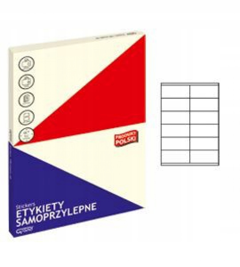 Organizační samolepící kancelářské štítky Bílé pro archiv 105x48 Grand