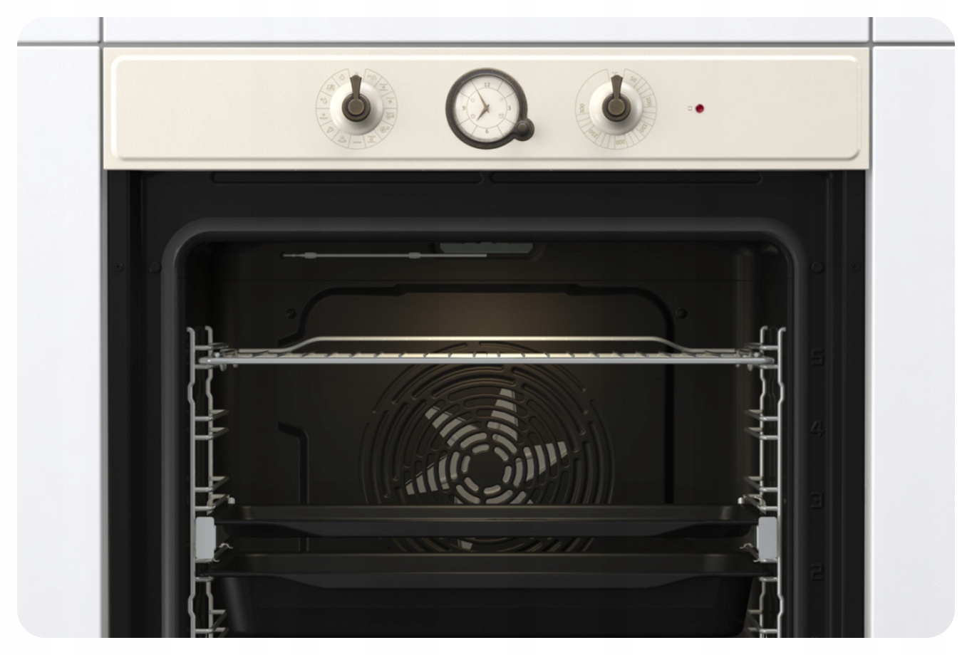 Zestaw RETRO GORENJE BOS67372CLI + GI6421CLBSC Linia Classico Kolor kremowy Kolor dominujący beżowy/brązowy