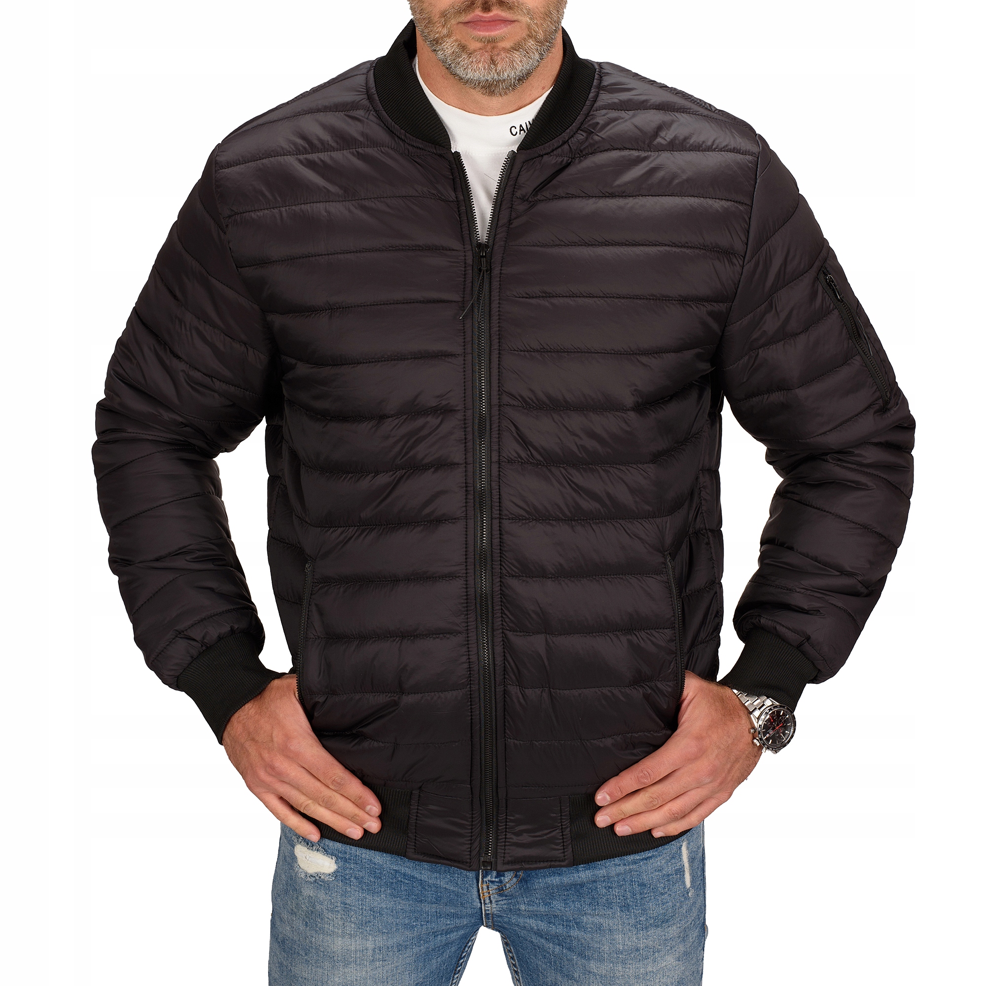 

KR02 roz XXL Kurtka Męska Bomber Jacket Pikowana