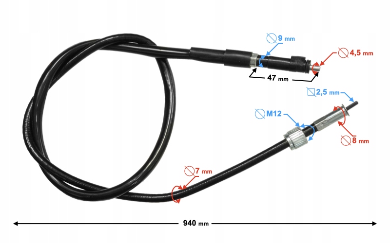 LINKA LICZNIKA SKUTER BARTON 21 TWENTY ONE DŁ.94CM Producent Moretti