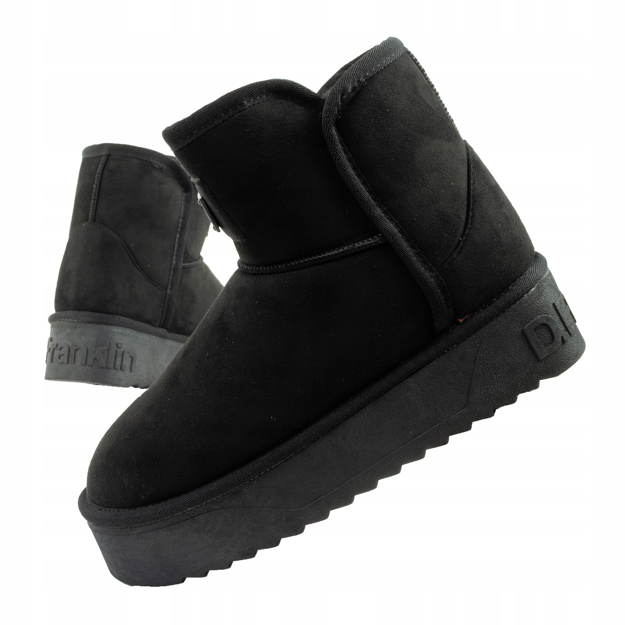 Dámské zimní sněhule D.Franklin vel. 39, módní kotníkové kotníkové boty s kožíšek podšívkou