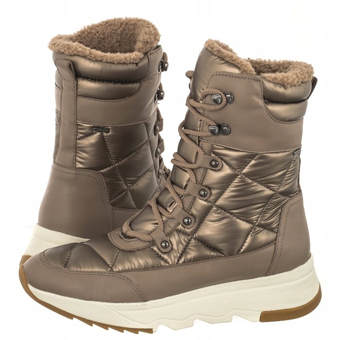Dámské sněhové boty Geox D Falena Hnědé
