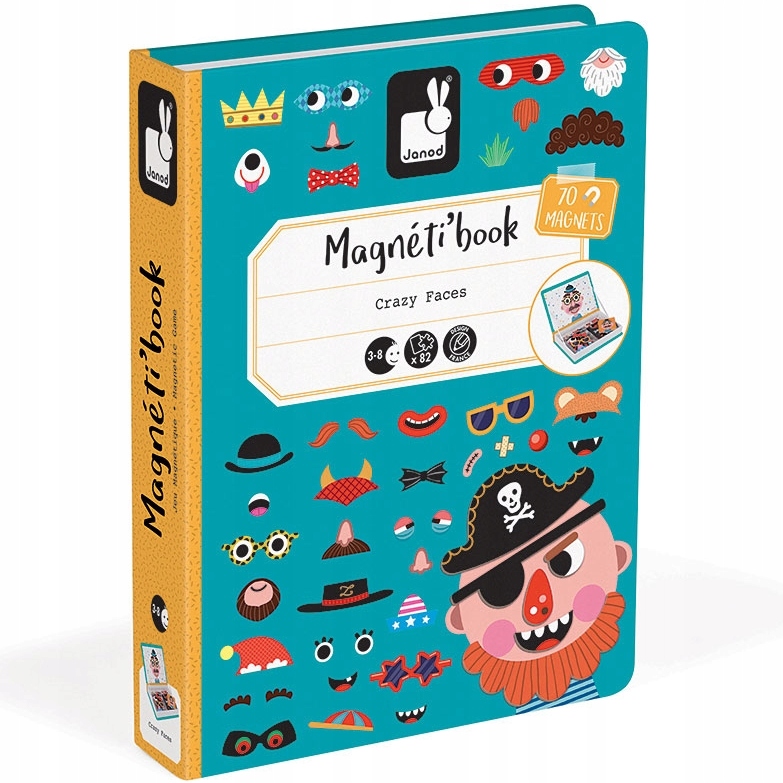 

Buzie Chłopiec Magnetibook Janod układanka magnet