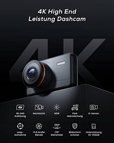 IZEEKER Kamera Samochodowa 4K 2160P 32GB Karta Tryb Nocny G-Sensor WDR — miniatura 2