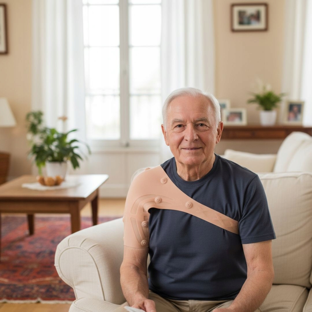 MAGNETYCZNY STABILIZATOR BARKU ORTEZA NA BARK OPASKA WSPARCIE - 10 MAGNESÓW Długość ortezy 30 cm