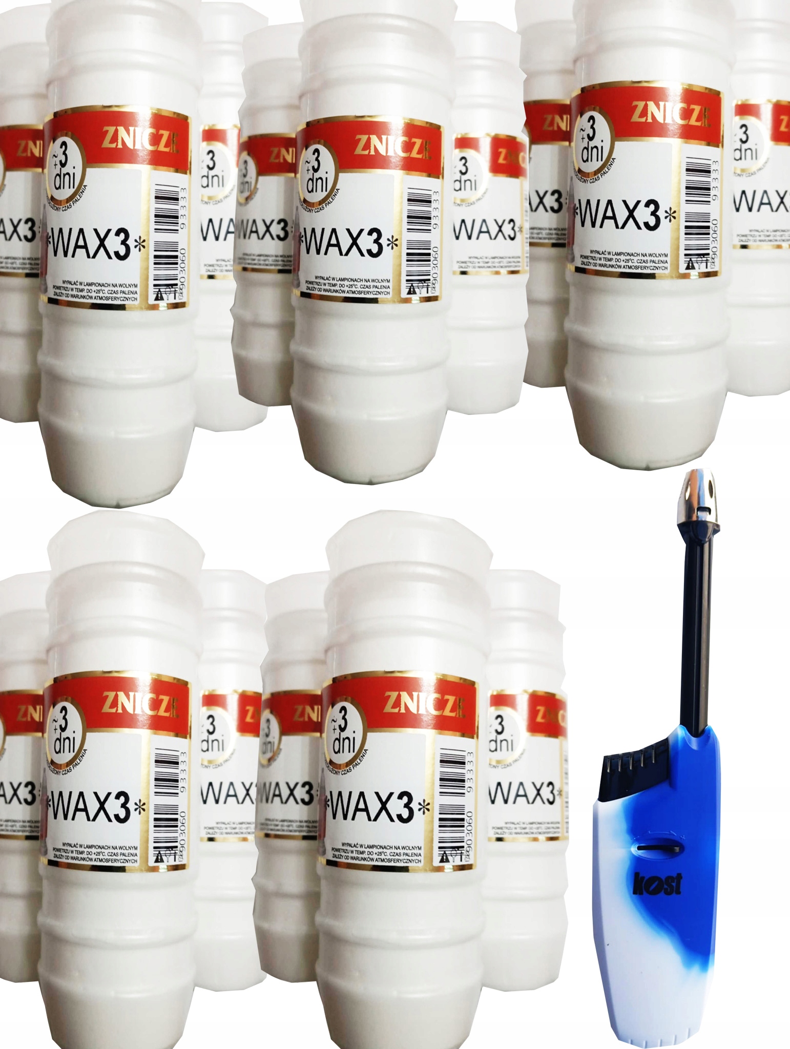 Vložky Do Hřbitovních Svíček 3 Dny Hoření 14 cm 30 Kusů