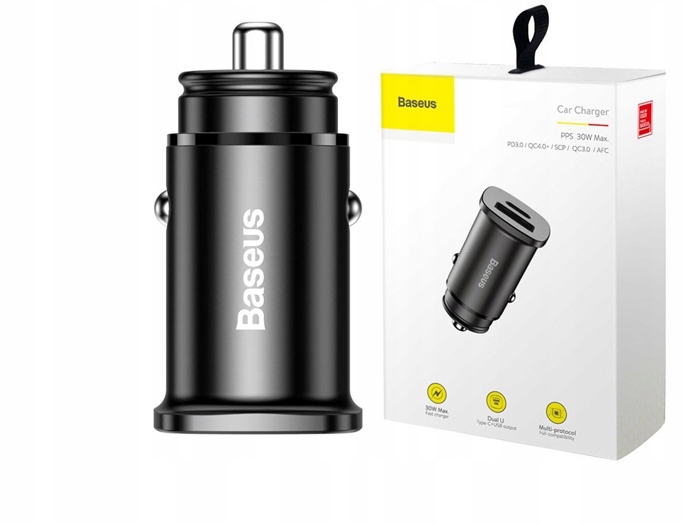 

Baseus Ładowarka do Zapalniczki Qc 4.0 Usb Type-C