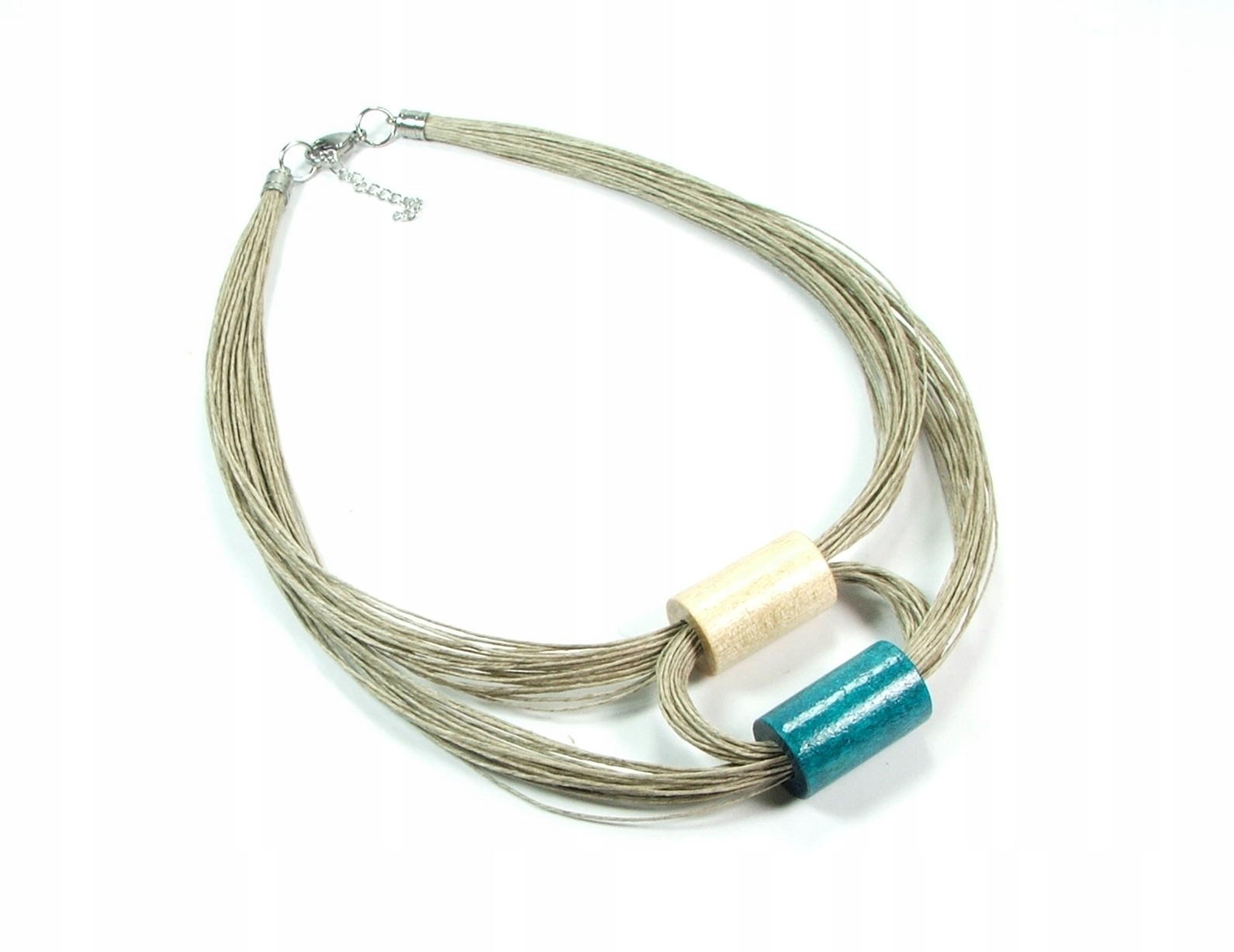 

filipy- Naszyjnik Lniany Len- Wybór Kolorów drewna