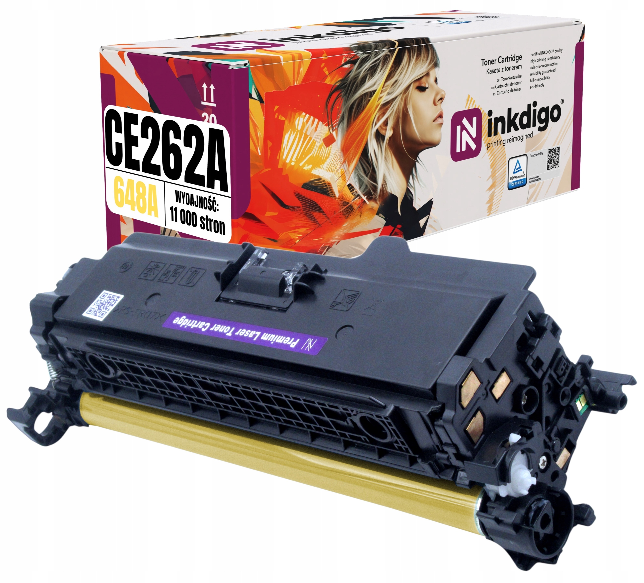 Náhradní toner pro Hp CP4520dn CP4520n CP4525dn Y
