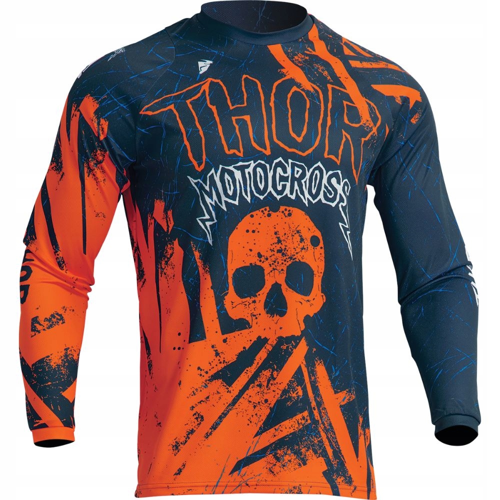BLUZA DZIECIĘCA NA CROSSA ATV THOR YOUTH SECTOR GNAR MIDNIGHT/ORANGE M