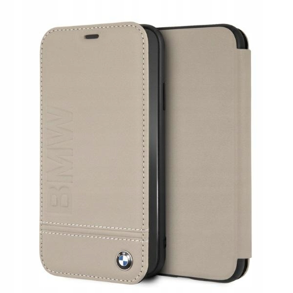 Etui Bmw do iPhone Xr w kolorze beżowym/taupe z logo