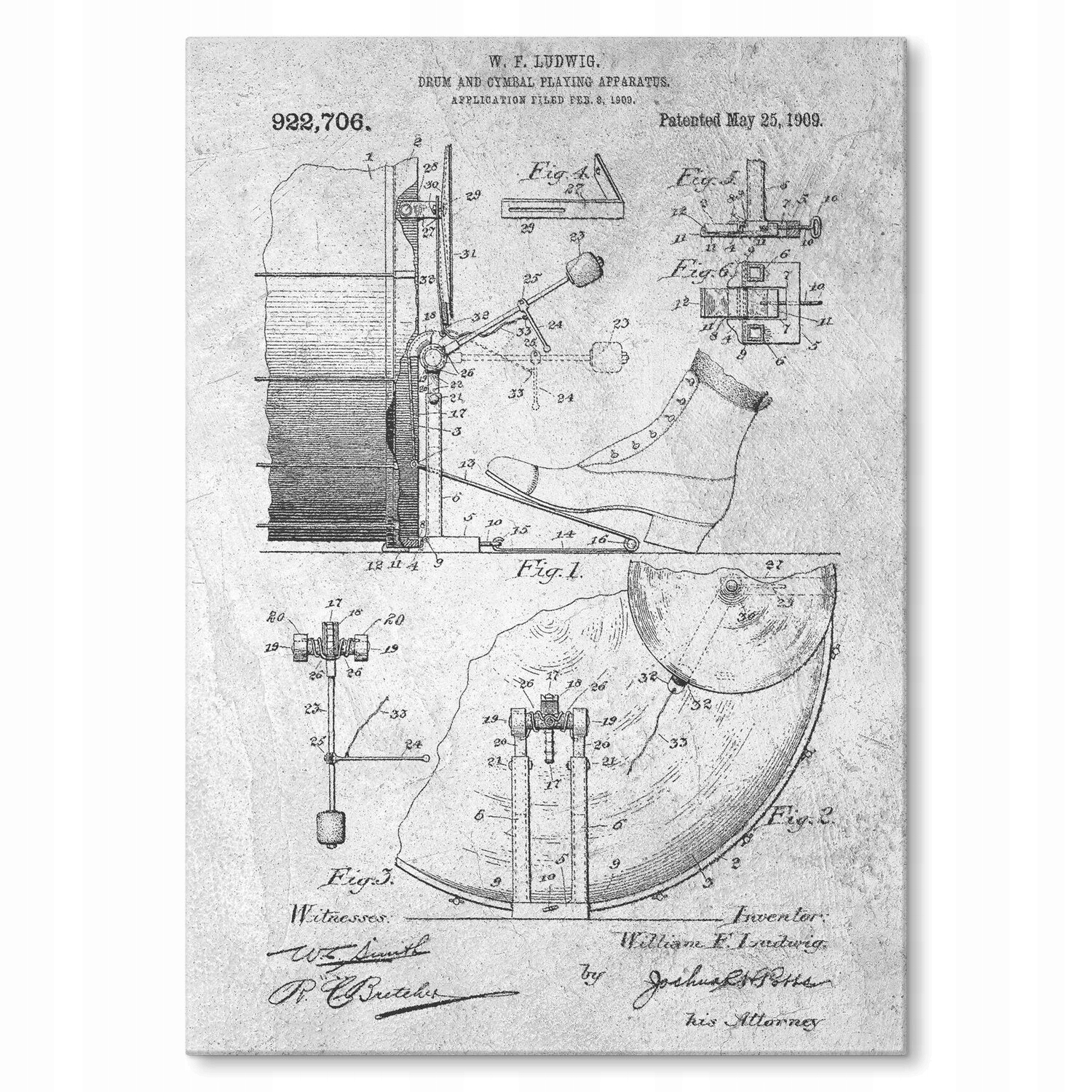 Kovový plakát Drum Percussion Stone Szyld Plech 42 x 59,4 cm Dárek