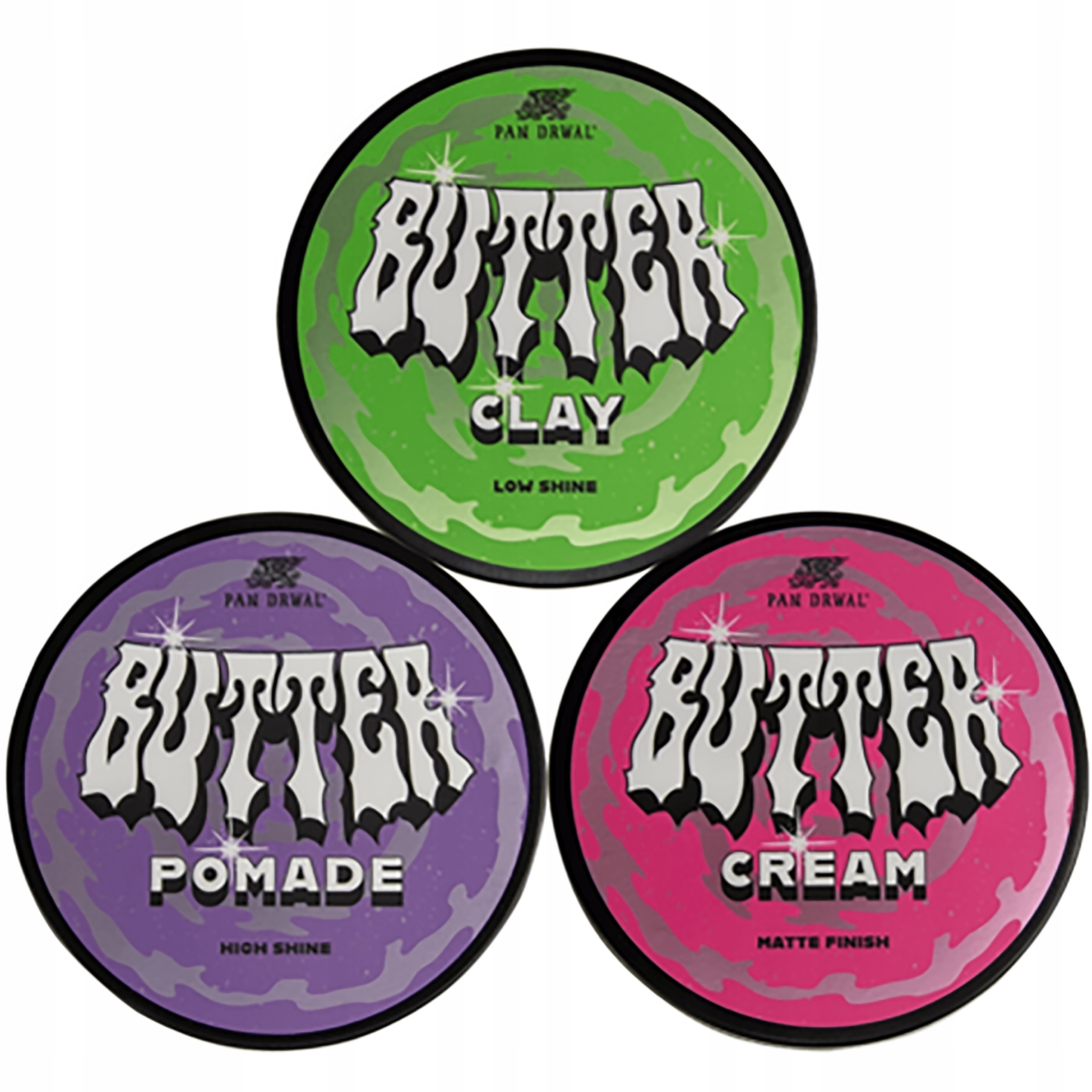 Pan Drwal Butter zestaw pomad do włosów 3 x 60 ml