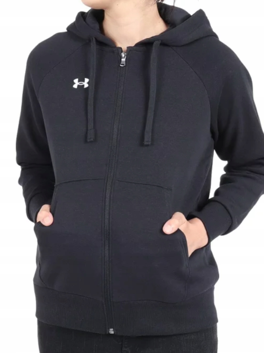 Mikina dámská Under Armor 1379497-001 tepláková s kapucí na zip černá M