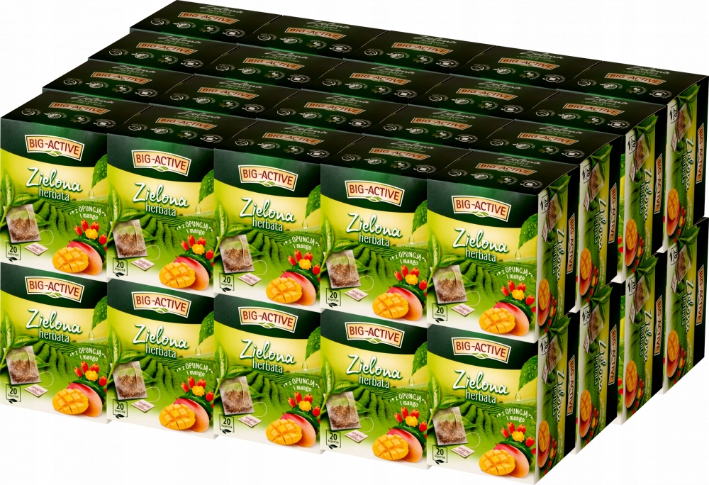 Big Active herbata zielona Opuncja Mango 20 kopert x40