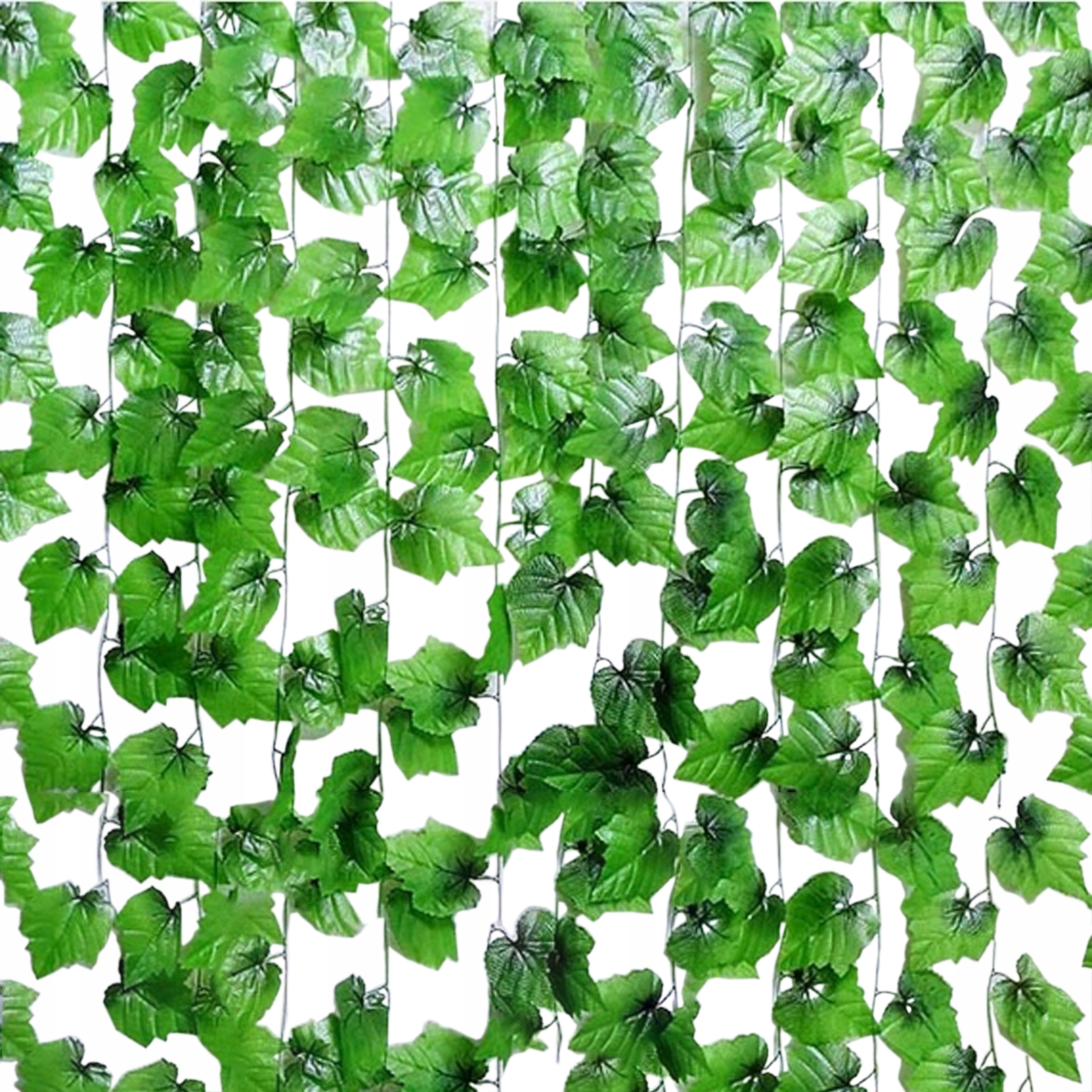12X SZTUCZNY BLUSZCZ NA ŚCIANĘ BALKON ROŚLINA LIŚCIE WISZĄCA DEKORACJE 27M