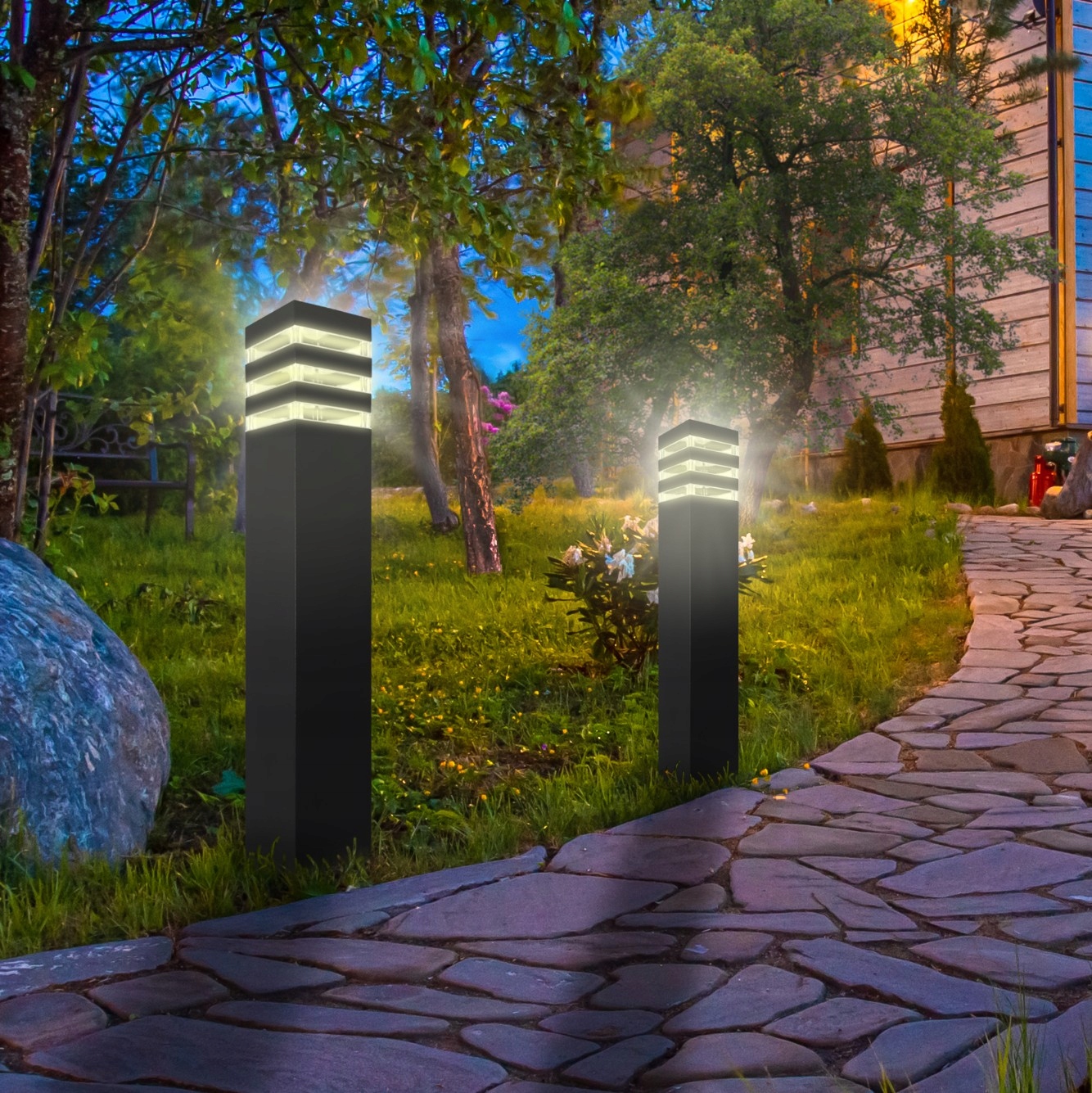 Lampa LED Ogrodowa 50cm zewnętrzna słupek stojąca E27 LED Kolekcja Malibu