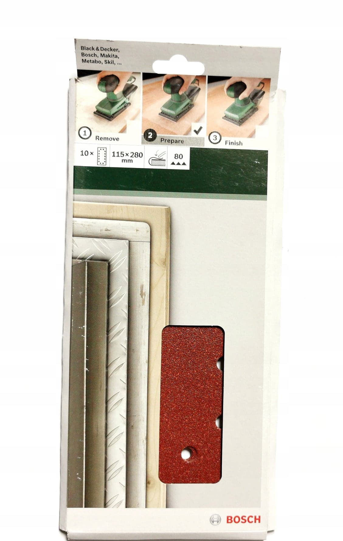 

Papier ścierny Bosch 115x280mm P80 10 sztuk