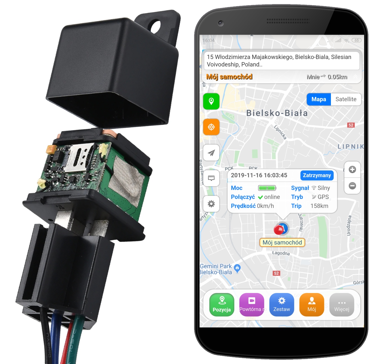 

lokalizator Gps przekaźnik odcięcie paliwa pojazdu