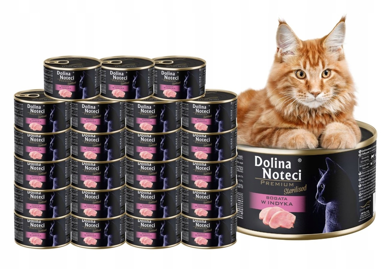 Levně Dolina Noteci Premium Sterilised mokré krmivo pro kočky krůta 24x185 g