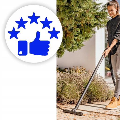 ODKURZACZ PRZEMYSŁOWY BEZWORKOWY BUDOWLANY SUCHO MOKRO PŁYN KARCHER 2200W Pojemność zbiornika 20 l