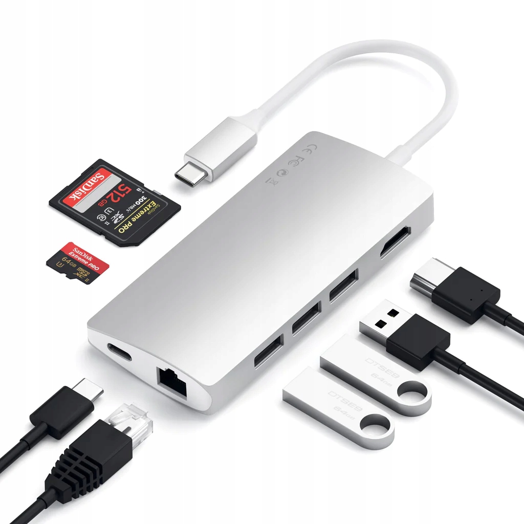 Satechi Usb-c Multiport na Usb Hdmi Sd Ethernet
