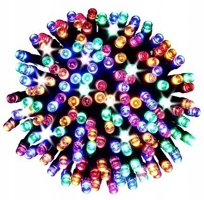 

Lampki Choinkowe 100 Led Kolorowe Stałe Flash 8M