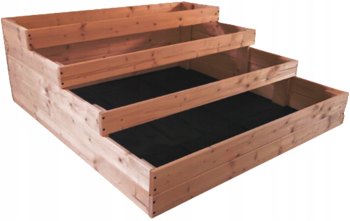 Skrzynie Na Warzywniak Piętrowy 120x120x45 Podwójnie Impregnowany Wysoki