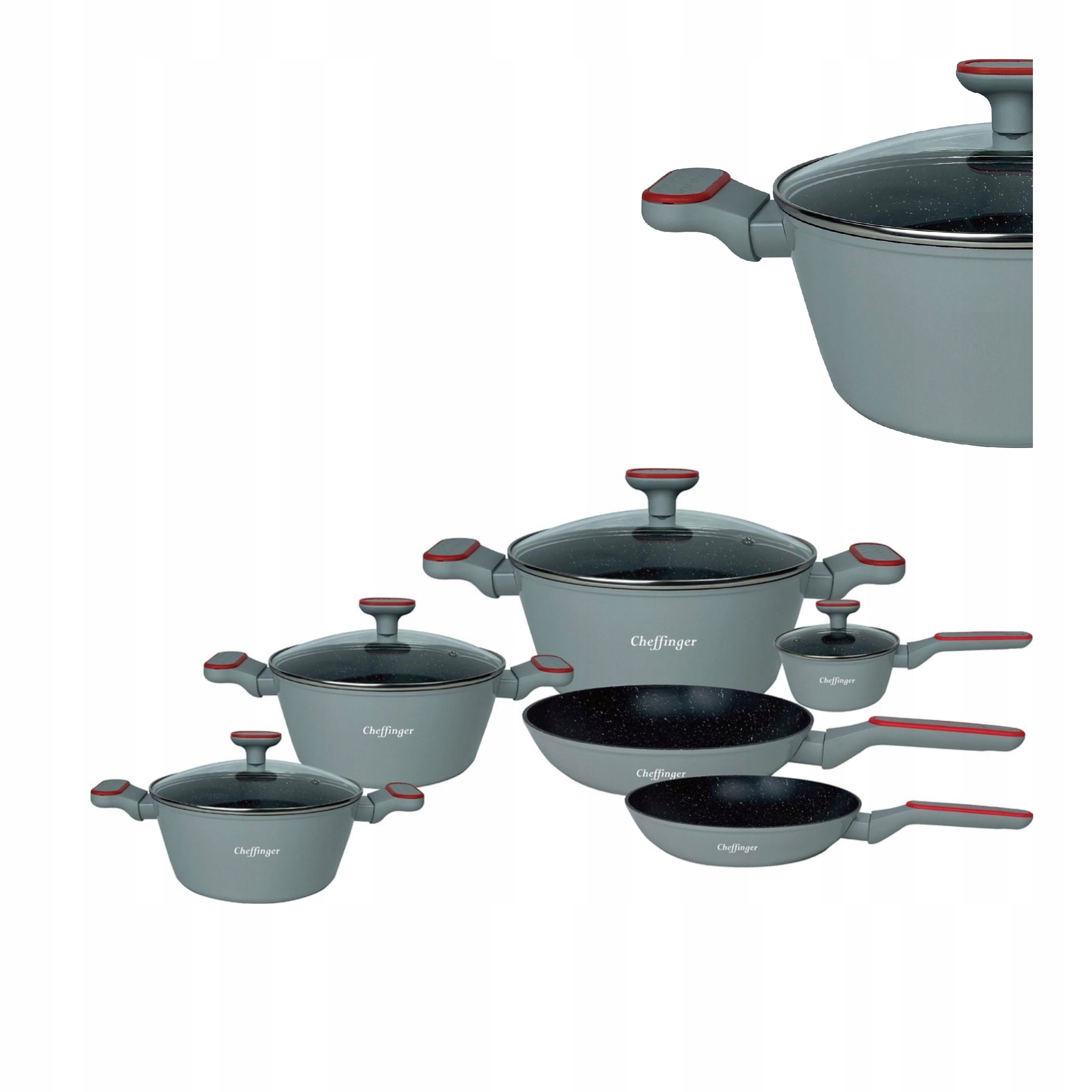 Sada Hrnců Indukční plyn Sada pánví 10 ks Cheffinger