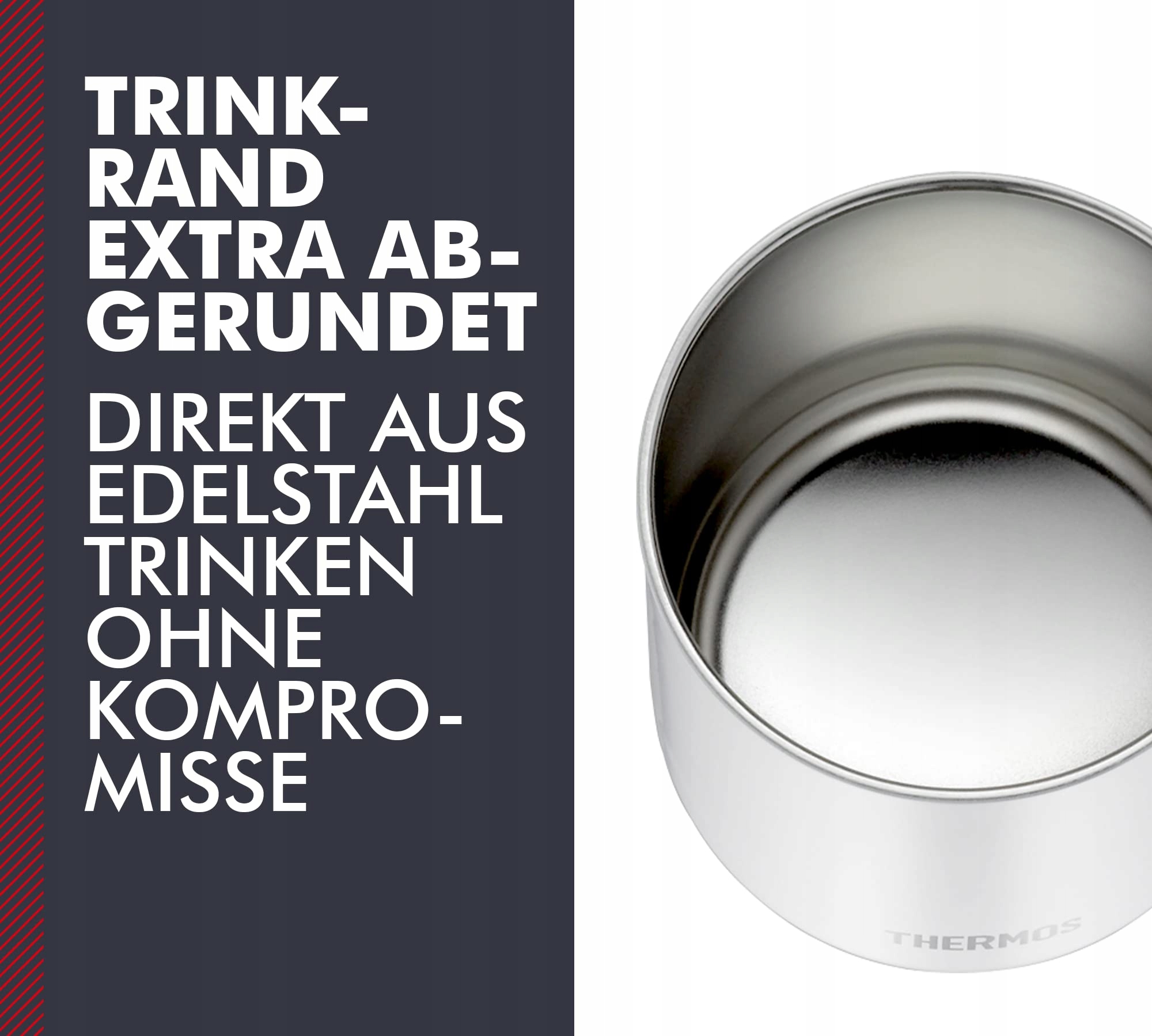 THERMOS Kubek Longlife 0,35l Biały Stalowy Z Pokrywką Na Kawę Camping — miniatura 3