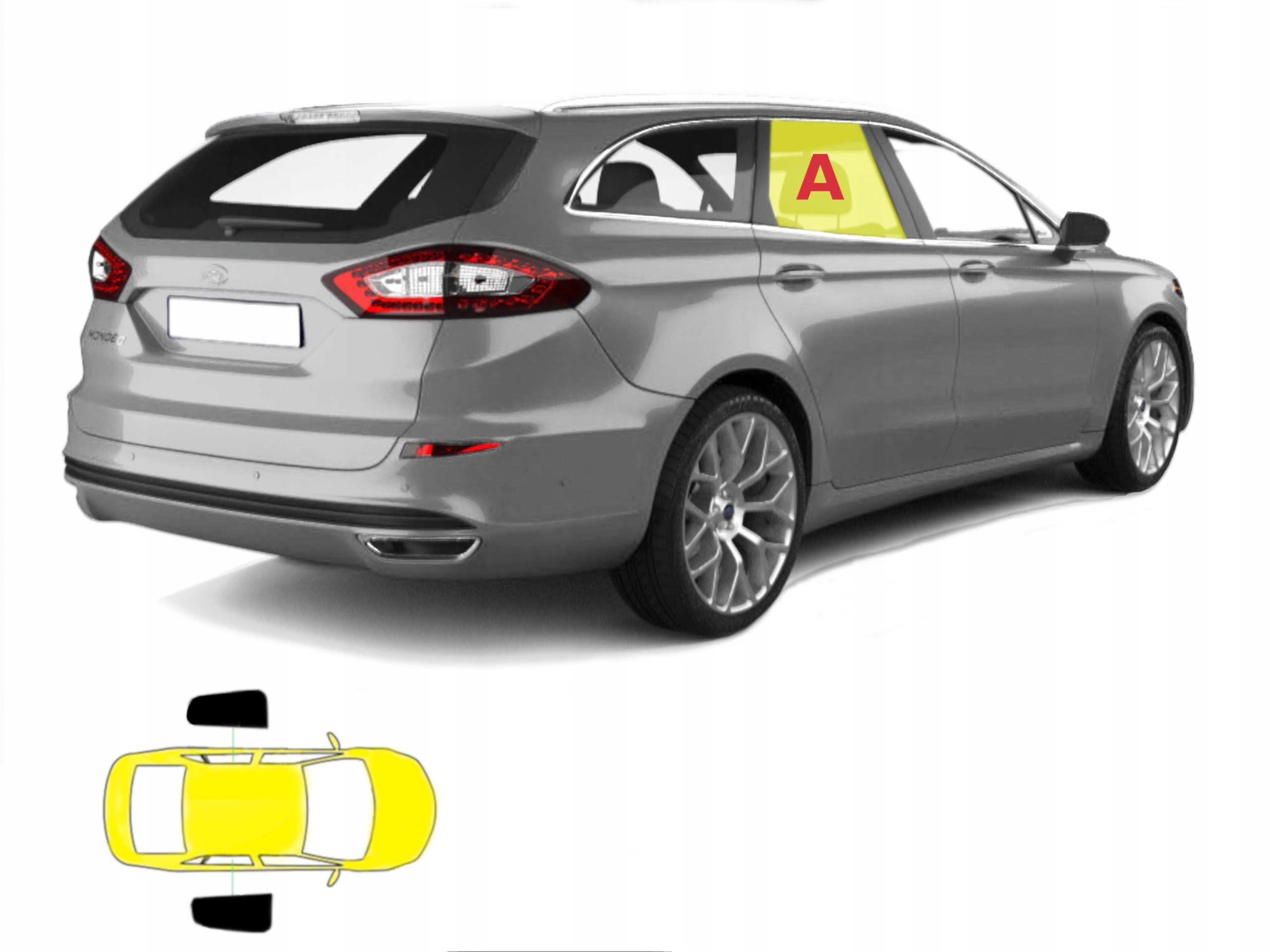 Špeciálne závesy Ford Mondeo MK5 kombi 2 kusov