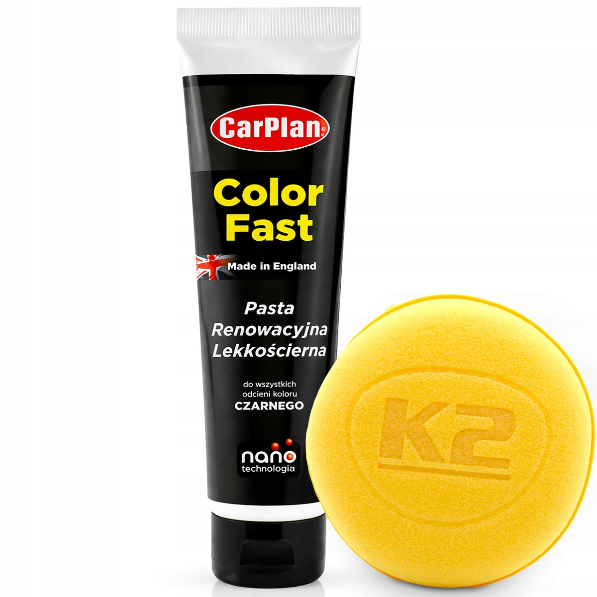 Pasta Polerska Koloryzująca Czarna Lekkościerna CarPlan Aplikator K2
