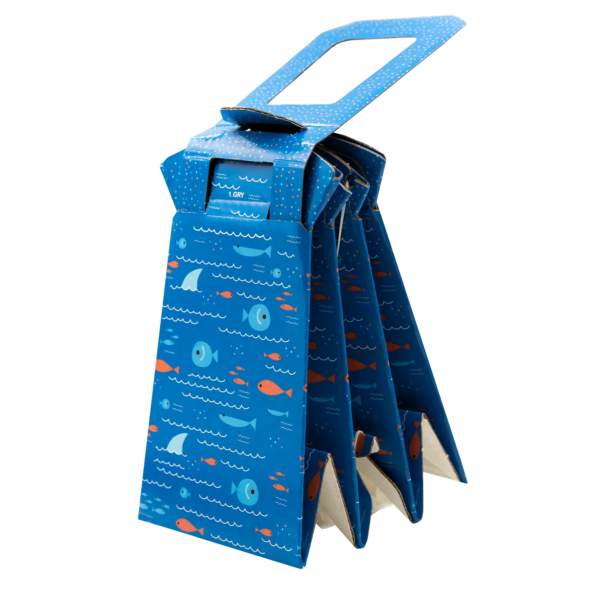 TRON NOCNIK JEDNORAZOWY PAPIEROWY W GÓRY DO LASU NAD MORZE GRANAT RYBY Odcień granatowy