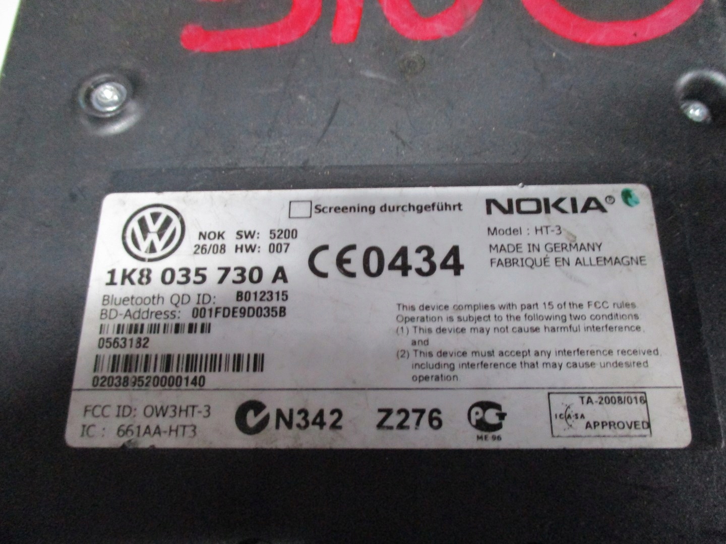 Moduł STEROWNIK BLUETOOTH VW AUDI SKODA 1K8035730A Rodzaj inny