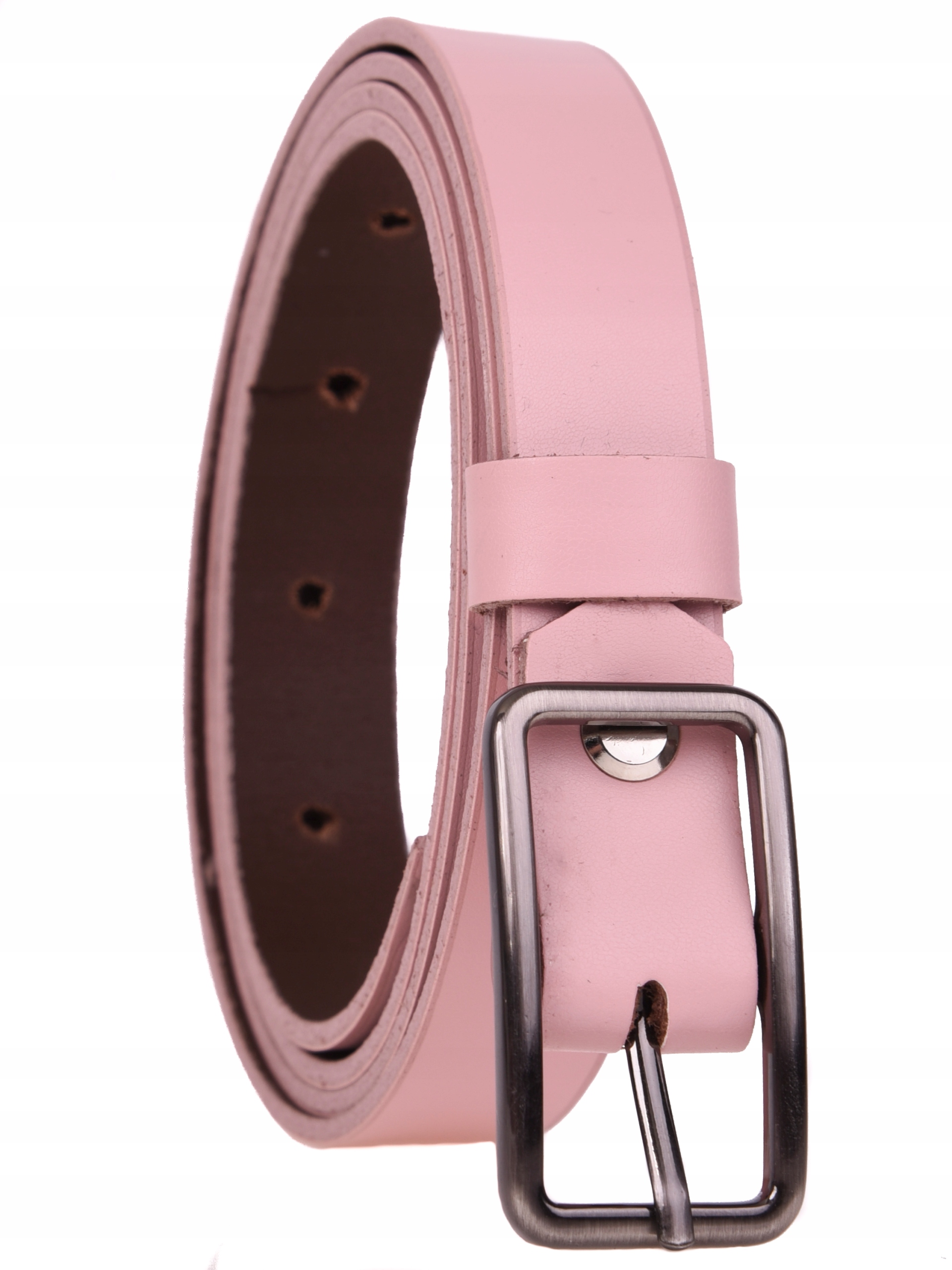 SKÓRZANY Pasek damski 2cm Pudrowy Róż 105 Marka Marconi