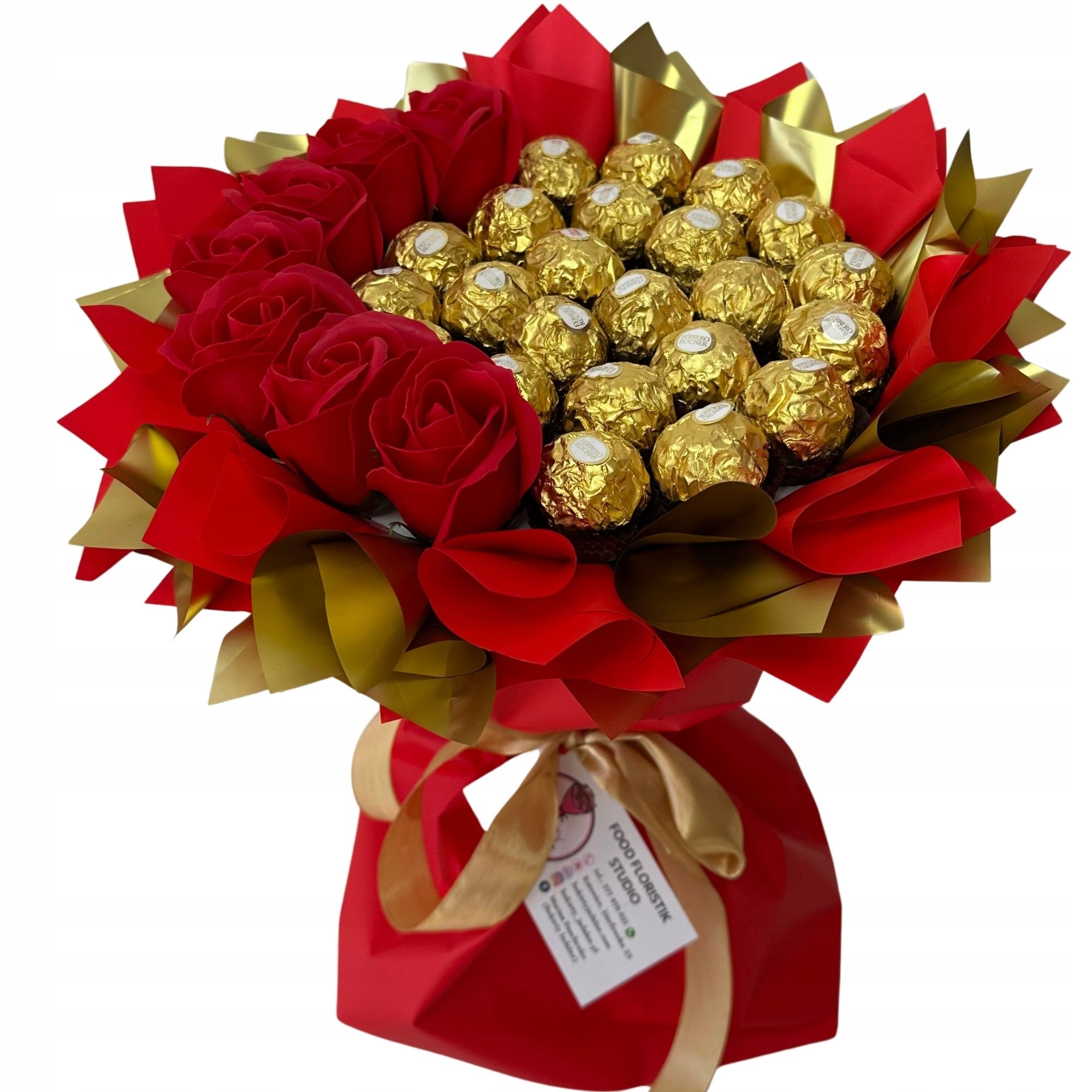 Levně Dárková Sada Kytice Sladkostí Ferrero Červená Narozeniny Den Žen 25