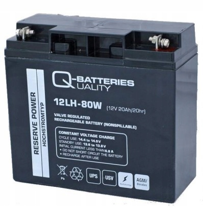 AKUMULATOR AGM 12V 20Ah 80W ALARM UPS ZASILANIE FV