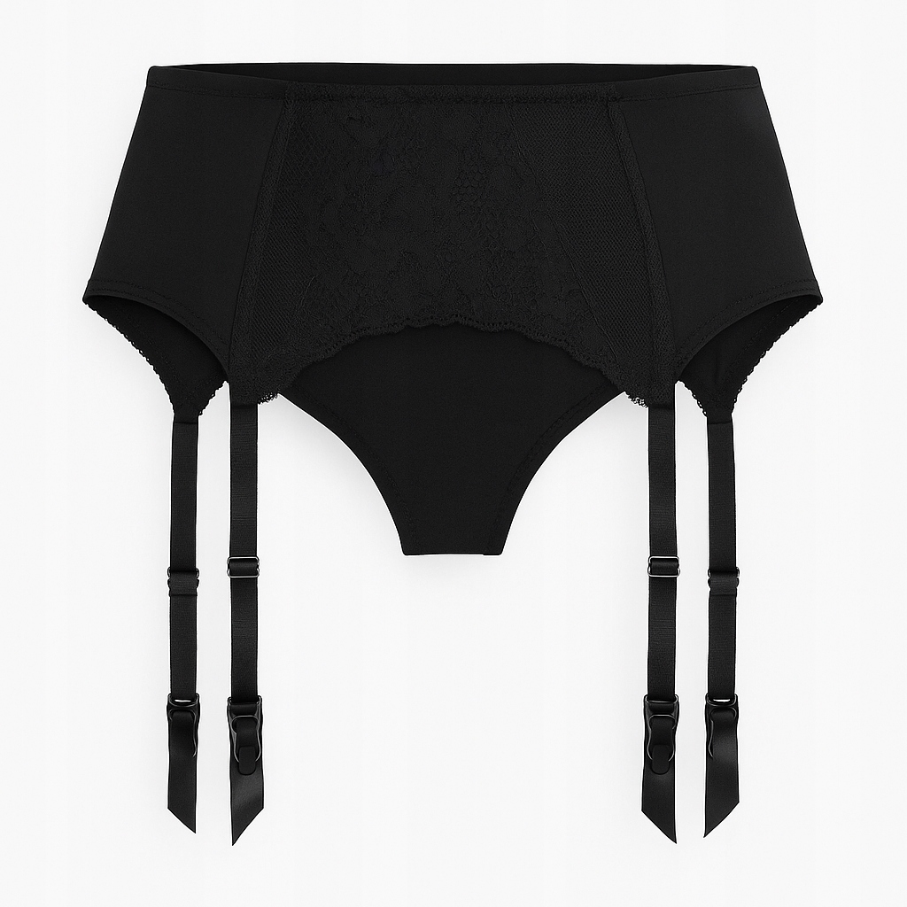 Pas do pończoch vintage wysoka talia L Rozmiar L