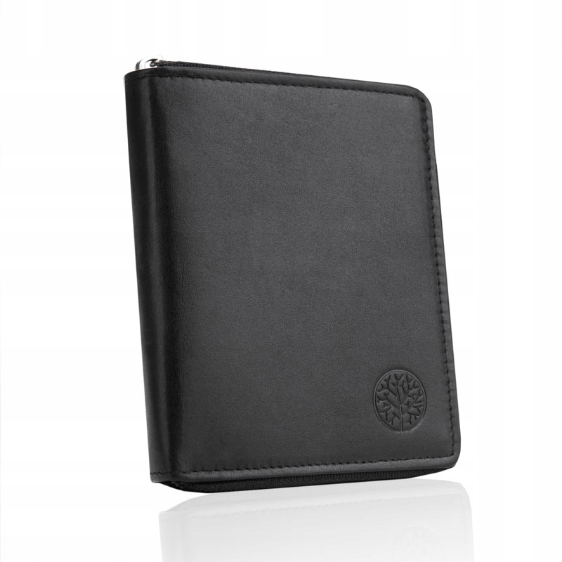 Betlewski skórzany portfel męski ochrona kart zbliżeniowych Rfid suwak duży