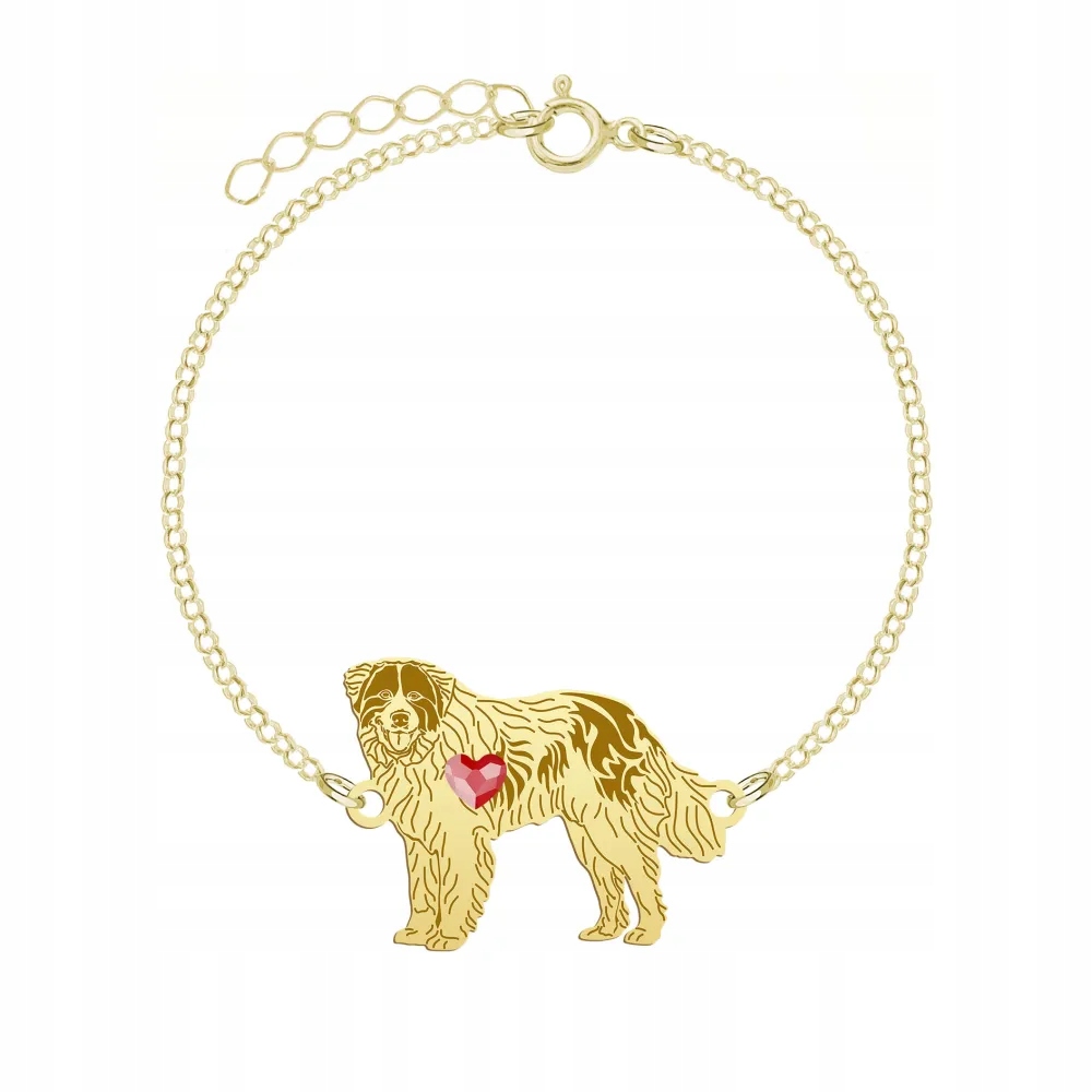 Zlatý náramek Bosniacko-chorvatský salašnický pes 925 Dárek Gravírování