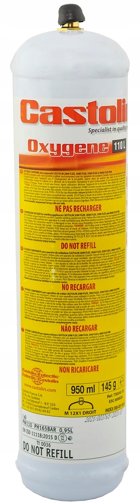 Kyslíková Láhev 1 L Gw. M12*100 110 Bar