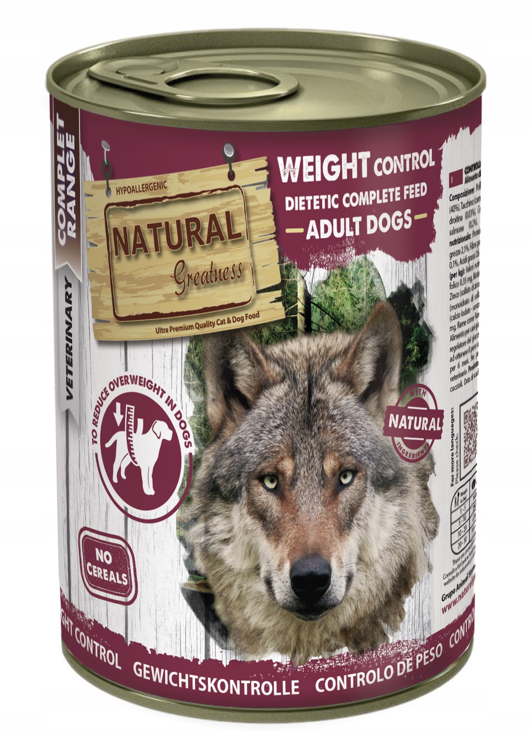 Natural Greatness Obesity Light Weight Mokra Karma Weterynaryjna 400G X 6