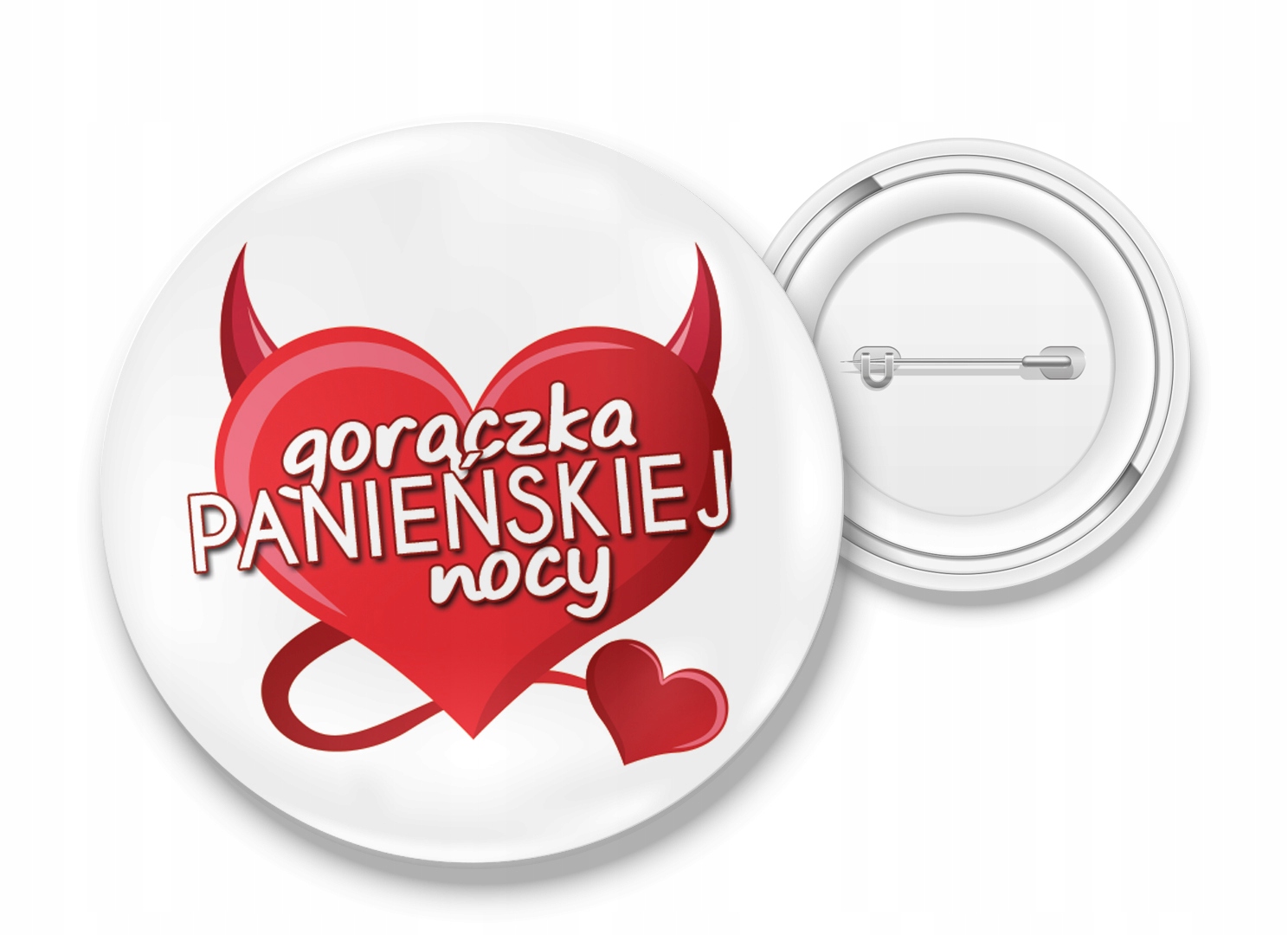 PRZYPINKA ŚLUB WIECZÓR PANIEŃSKI DUŻO WZORÓW 56 mm
