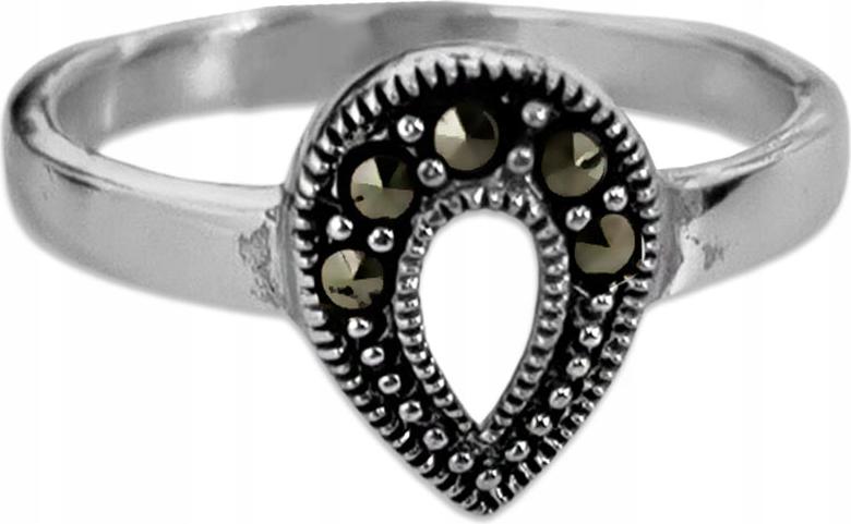 Stříbrný prstýnek 925 s markazity 19r, stylový dárek pro ni