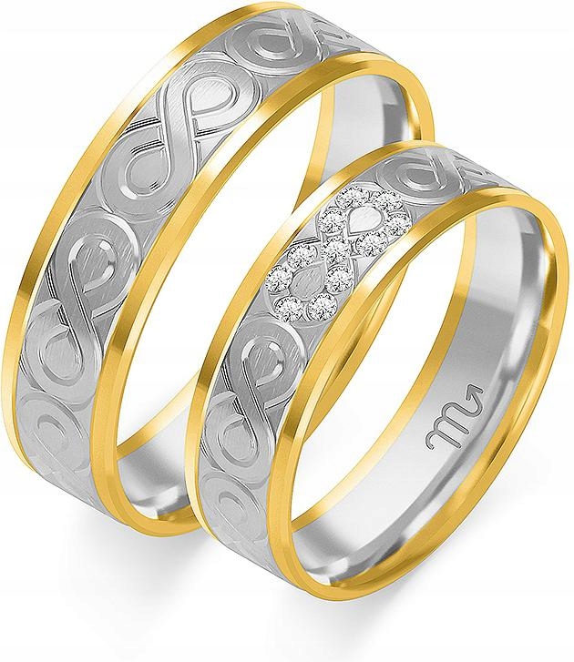 Dámské svatební 14K 585 r20 21 22 model pánského gravírování