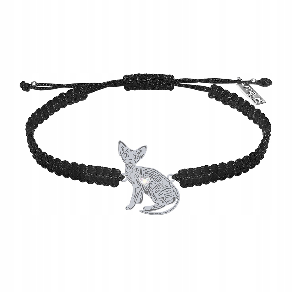 Stříbrný náramek z Devon Rex 925 Smakrama Dárek Žena Gravírování Bonus