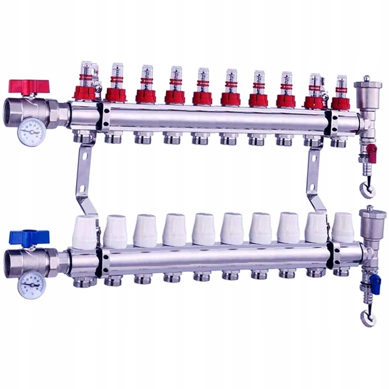 Rozdělovač podlahového topení 10 pro podlahové topení 10 okruhů Nordic Tec